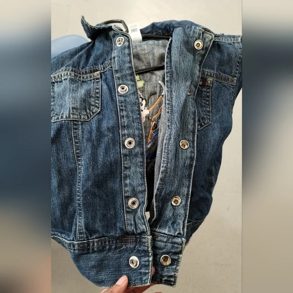Disney Store Mickey Mouse Clubhouse denim Jean jacket 4T Donald duck Goofy - Picture 13 of 16